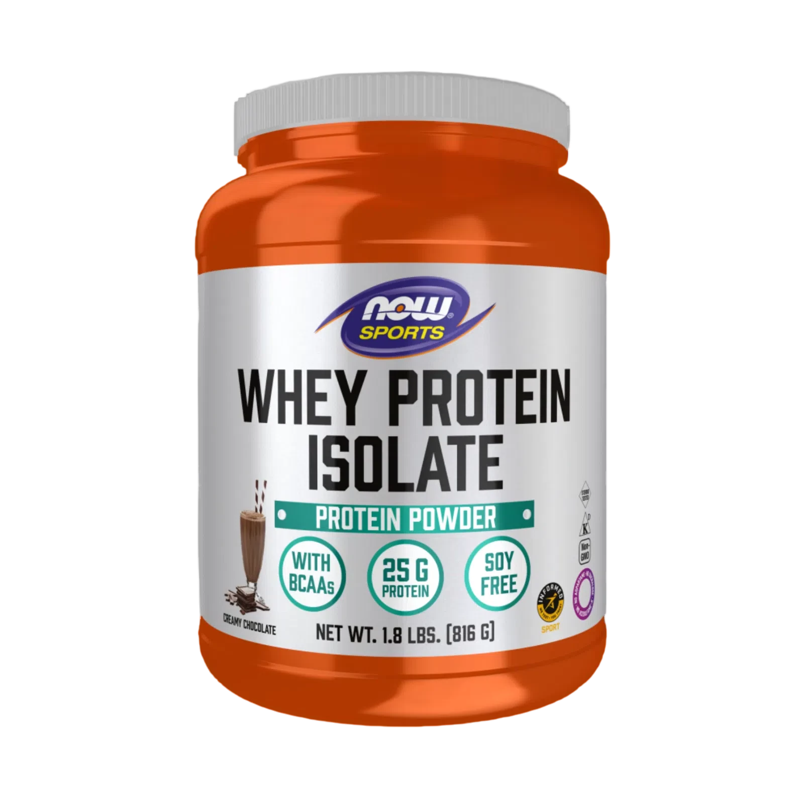 Aislado de proteína de suero, polvo cremoso de chocolate, 1.8 lbs. – NOW Foods-Wellu